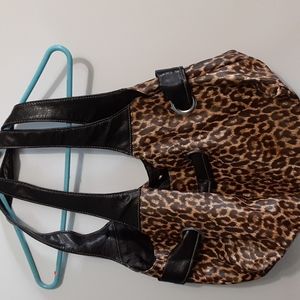 Leopard  print brown  handbag tote